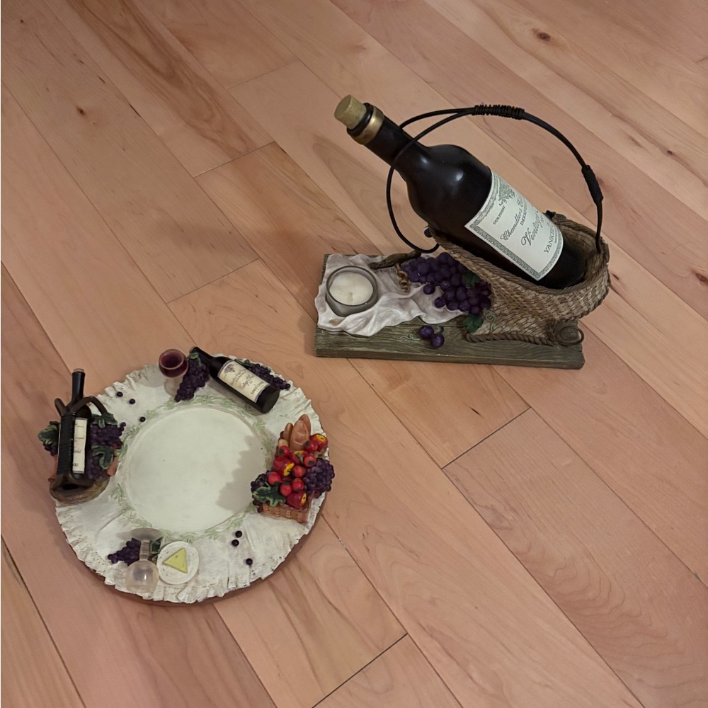 Yankee Candle Grape/wine-Themed decor/candle holders